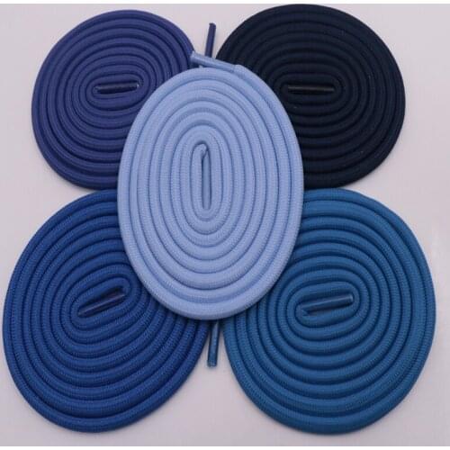 Coolstring 5MM Polyester Cool Color Blue Purple Round Laces 2021 Nice Ropes In Hiking Running Jogging For Labor Safety Boot Shoe