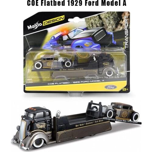 Maisto 1:64 Hot New Product COE Flatbed 1929 Ford Model A Design elite transport Die-casting car model collection gift toy