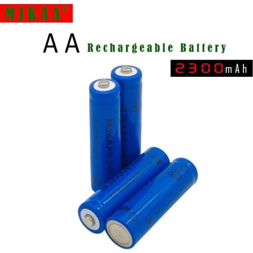 MJKAA 4pcs/lot 2300mAh AA Rechargeable Battery 1.2V Ni-MH Recharge Batteries for Toys Camera Controllers