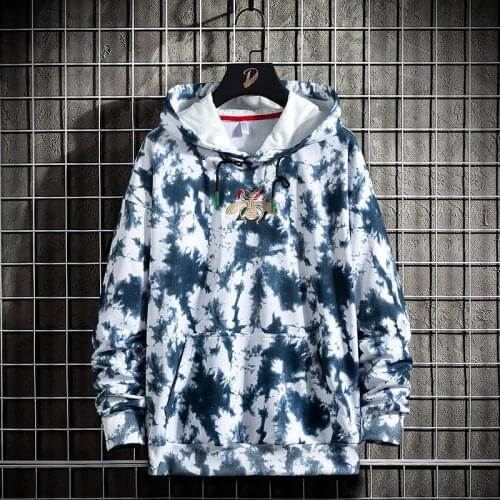 Mens Hoodie Men 2021 Spring New Hooded Camouflage Pullovers Loose Printed Men Oversized Hoodies Fashion Black Hoodie For Men