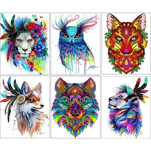 5D Diamond Painting Kits Full Color Animals Full Round With AB Drill Diamond Painting Embroidery Mosaic DIY Home Decoration Gift