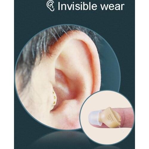 Invisible Mini Digital Amplifier Rechargeable Ear Hearing Aid Apparatus High Power Hearing Aids Ear Instrument Deafness Device