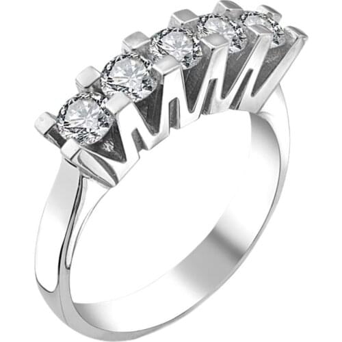 Original Swarovski Diamond Model Dibs 925 Silver Ring