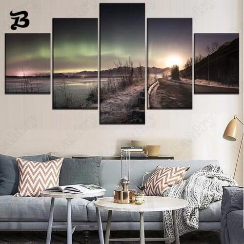 Autumn Art Posters Home Decoration 5 Pieces Wall Art Canvas Painting Landscape Hd Posters Prints for Living Room Wall Pictures