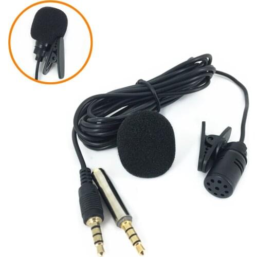 2m Clip Tie Lapel Collar Lavalier Microphone for 3.5mm Samsung Oppo Vivo Xiaomi Huawei Smartphone Mobile Cell Phone