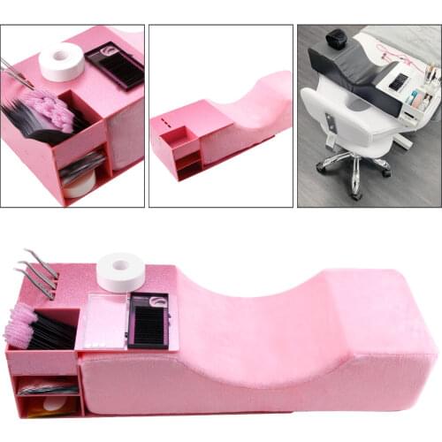 Lash Pillow Salon Headrest Neck Support Eyelash Pillow Soft Grafting Eyelashes Memory Foam Eyelash Extension Pillow With Pocket