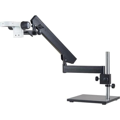 Adjustable Articulating Arm Pillar Big Base Stand 76mm Holder Rotating Microscope Bracket For Stereo Trinocular Microscope