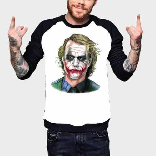 Joker Sweatshirt Unisex cotton joker printed men women black white sweatshirt