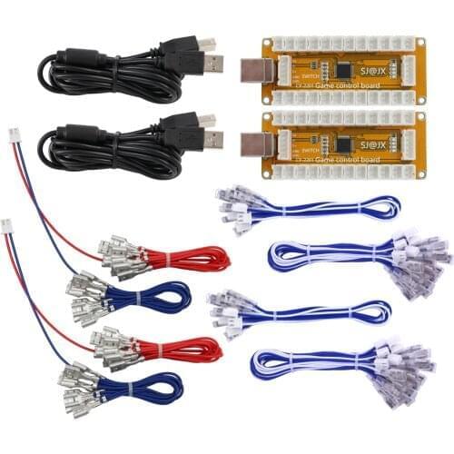 SJ@JX Arcade Game USB Encoder 2 Player Gamepad LED Button Joystick Controller for Nintendo Switch PC PS3 Raspberry Pi MAME 22012