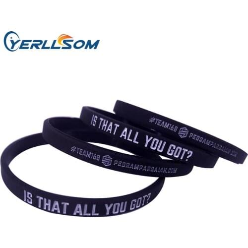 YERLLSOM 600PCS/Lot Free Shipping Customized Engrave thin silicone bracelets with personal logo for events YS19091705