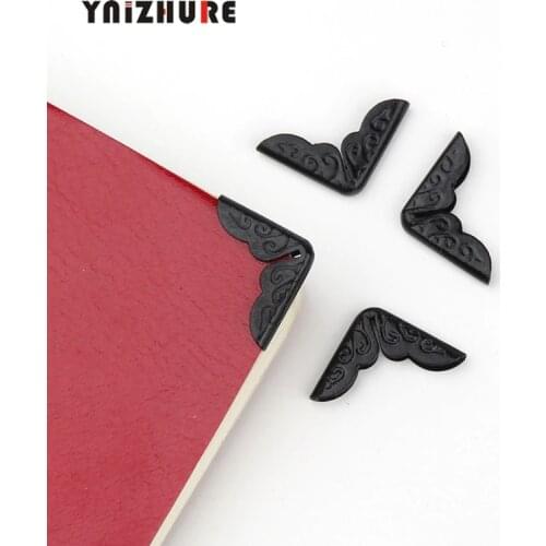 YNIZHURE 10PCS14mm Antique Protector Black Book Scrapbooking Albums Menus Corner Protectors Metal Corners For Books