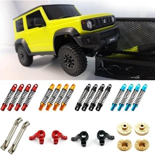 1/16 RC Car Parts Metal Steering Cup Shock Absorber Brass Wheel Hub Combiner CVD Front Rear Drive Shaft For Suzuki Jimny