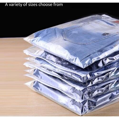 100Pcs Small Size Transparent Clothing Zipper Packaging Bag,Organize Storage Bag,Plastic Packaging Bags