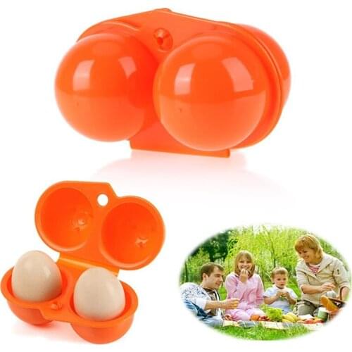 2 Tray Portable Egg Storage Box Egg Container for Outdoor Camping Picnic BBQ Hiking School