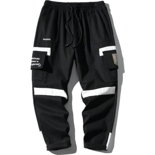 2020 Streetwear Mens Multi Pockets Cargo Harem Pants Hip Hop Casual Male Track Pants Joggers Trousers Fashion Harajuku Men Pant