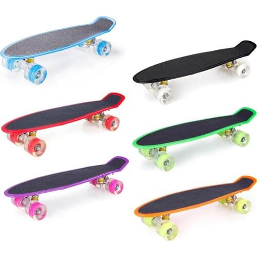 22 Inch Cruiser Board Kids Skateboard with LED Light up Wheels Perfect for Kids Teens Adults
