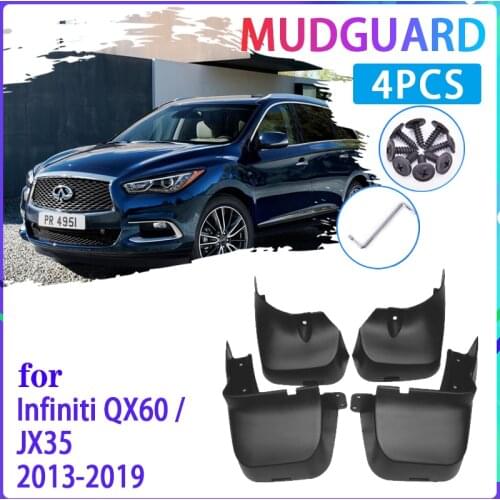 4 PCS Car MudFlaps for Infiniti JX35 QX60 2013~2019 Mudguard Splash Guards Fender Auto Accessories