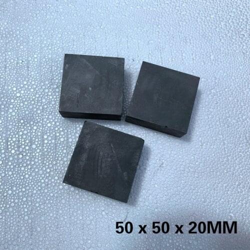 50 x 50 x 20mm High Purity 99.9% Graphite Ingot Block Melting Point 3850 + 50 Degree Widely Used in Electronics Metallurgy 1pcs