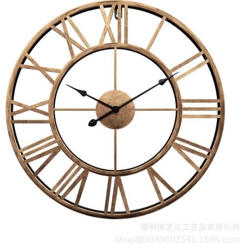 80CM North Europe Brief Creative Wall clock Roman numerals retro Iron Watches Antique Klok Wedding decorations Wall clocks