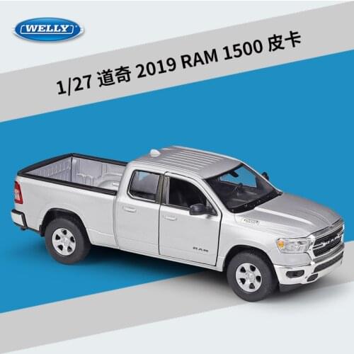 WELLY Diecast 1:27 Car Dodge 2019 RAM 1500 Pickup High Simulator Model Car Metal Off-Road Alloy Toy Car For Kid Gift Collection