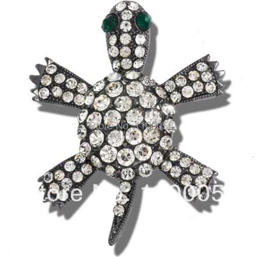 Free Shipping Cheap Rhinestone Jewelry Wholesale Graduation Gift Brooch Little Turtle Brooch For Kids X0028