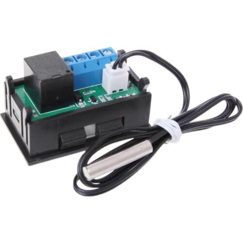 W2810 DC12V 20A Digital Thermostat Temperature Controller Red Display with Probe