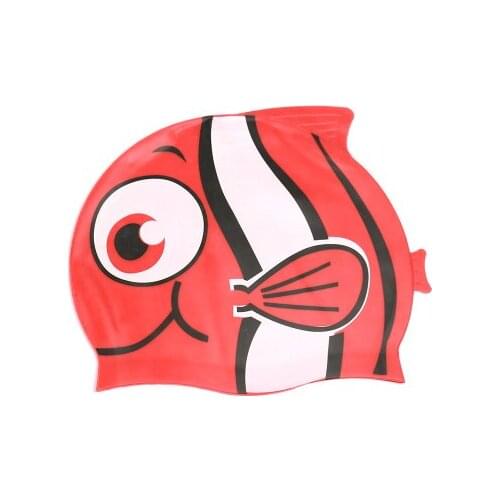 Kids Cartoon Fish Silicone Swimming Cap Swim Pool Beach Protect Ears Hair Bathing Hat For Boys Girls Cute Swim Cap