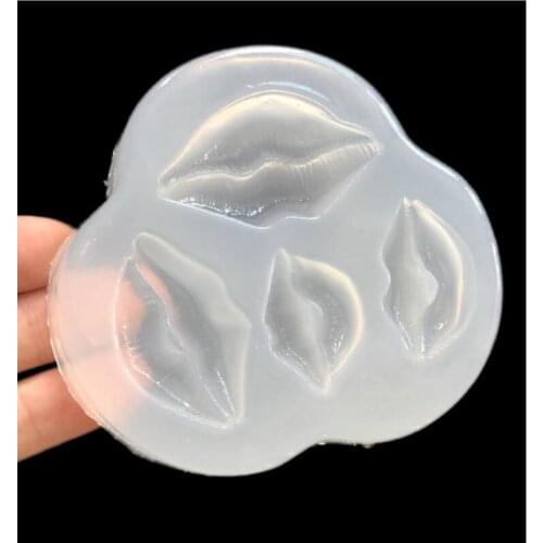 1pcs Liquid silicone Lip shape mold DIY resin jewelry pendant necklace pendant lanugo mold resin molds for jewelry