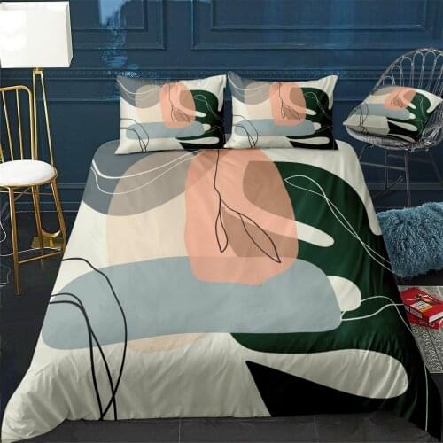 Abstract Quilt Cover Pillowcase 3Piece Comforter Bedding Set With Pillow Case Single Double Duvet Cover Home Decora