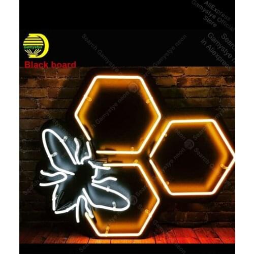 Beautiful Neon Night sign for Bee Iconic Restaurant wall room Neon Light Signs for Store Neon Bar Signs Fast Shipping Bar Neon