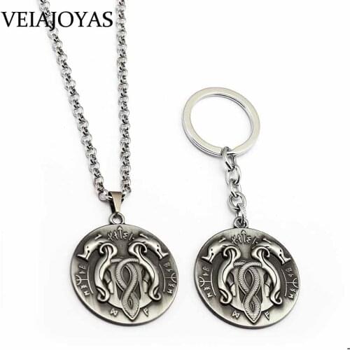 Statement Necklace Games God of War 4 Kratos Alloy Pendant Necklace God of War World Snake Mural logo Charms Keychains Jewelry