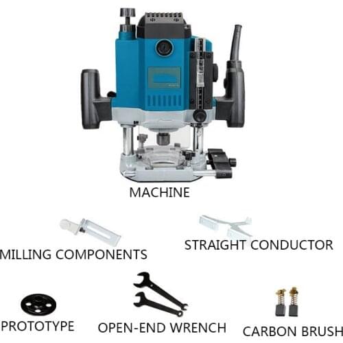AT3311B Multifunctional Electric Hole Trimming Machine 220V Electric Wood Milling Flip Board Slotting Engraving Machine