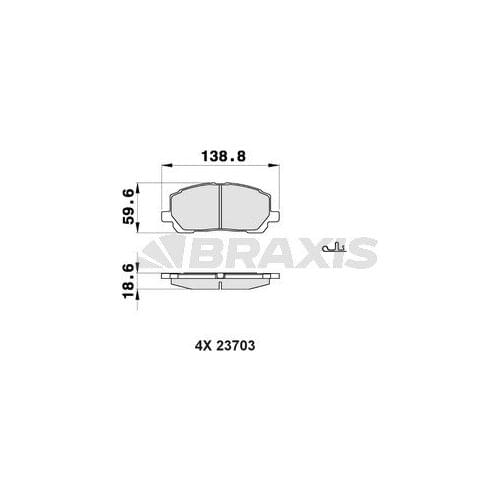 FRONT BRAKE BALATASI LEXUS RX 300 RX 350 04465-48090 BRAXIS AB0408