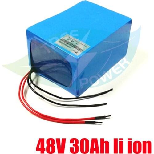 Rechargeable 13S 2000W 1000W with BMS li-ion 48v 30ah lithium battery for scooter + charger