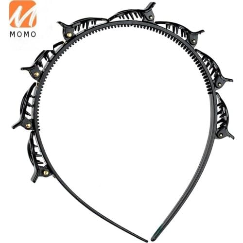 Headband Female Face Wash Bangs Fixed Broken Hair Braided Headband Hair Styling Clip Hairpin