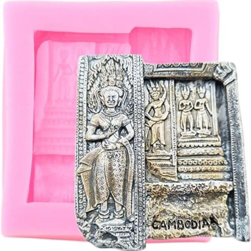 Egyptian Stone Statue Silicone Molds Fondant Mould Cake Decorating Tools Candy Polymer Clay Chocolate Gumpaste Moulds