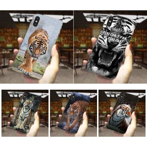 TPU Pattern Phone Anima Tiger For Samsung Galaxy S3 S4 S5 Mini S6 S7 S8 Edge Plus S9 S10 S20 Plus