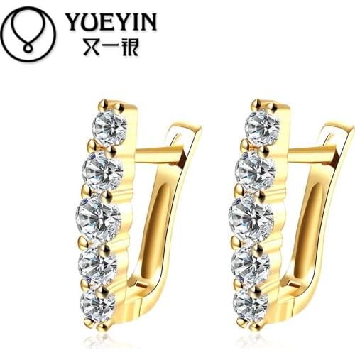 Gold plating earrings for women wedding jewelry fashion earrings for gift nausnice Jewelry supplier Romantic
