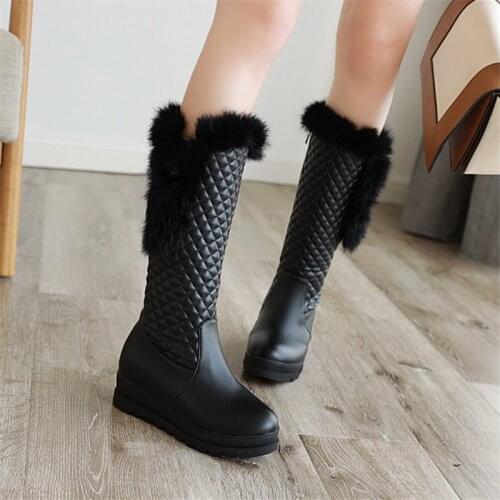 2020 3 Colors Warm Down womens Snow Boots thick fur plush mid calf boots women white black ladies cotton Space boots female