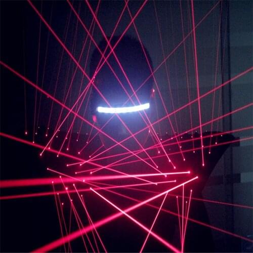 HH09 Red laser light vest dj party wears shoulder laser beams stage wears cosplay robot men projector led costumes glasses disco