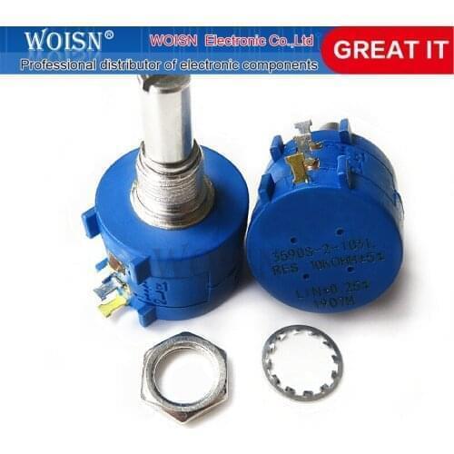 1PCS 3590S-2-103L 3590S 10K ohm 3590S-2-103 3590S-103 Precision Multiturn Potentiometer 10 Ring Adjustable Resistor In Stock