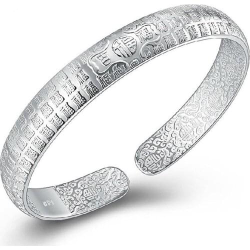 100% 925 sterling silver fashion new design ladies`bangles jewelry no fade women female bangle wholesale birthday gift