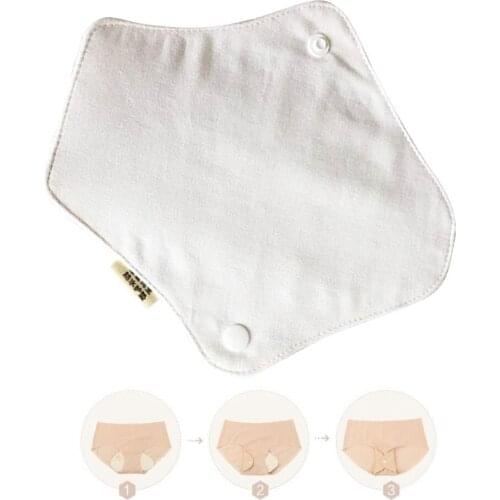 2 Pcs Menstrual Pads Portable Reusable Washable Breathable Foldable Cotton Sanitary Towel Menstrual Pad for Women Female Girls