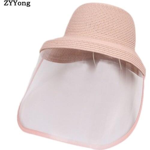 2020 New Anti-fog Hats Men Women Dust Protection Bucket Hat Female Outdoor Travel UV Sun Block Straw Hats And Sun Caps