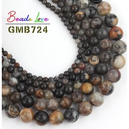 4mm-12mm Natural Stone Mixed Color Flower Jades Round Loose Beads for Jewelry Making Handmade Diy Bracelet Necklace 15 Inches