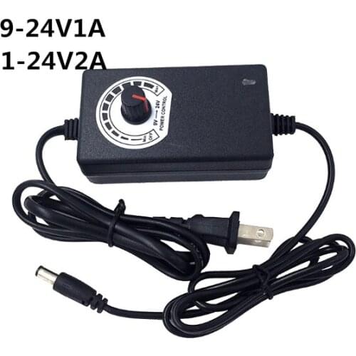 100 220V to DC 3- 12V 2A 1-24V2A AC power adapter EU adjustable wall plug for LED strip light driver adapter