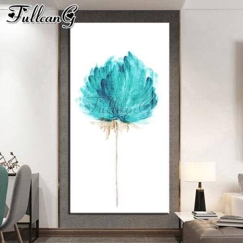 FULLCANG Abstract coral flower large diamond painting 5d diy full square round drill mosaic embroidery sale home decor FC3460