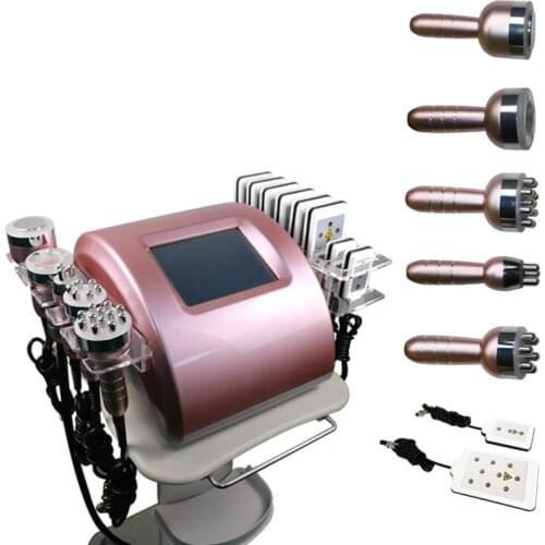 New 6 in 1 Cavitation Lipolaser Slimming Machine Radio Frequency 40k Fat Removal Vacuum Negative Pressure Massage Apparatus