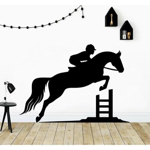 Free shipping Ride A Horse Family Wall Stickers Mural Art Home Decor Living Room Children Room Wall Art Sticker Murals