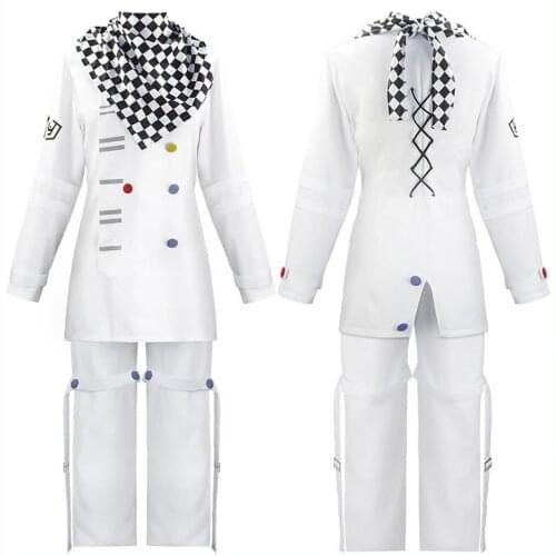 Danganronpa V3 Ouma Kokichi Cosplay Costume Japanese Game School Uniform Suit Outfit Clothes Shoes Halloween Carnival Props
